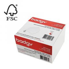 Cartes en papier blanches (x100) - Compatible Badgy100 & Badgy200