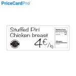 Cartes, étiquettes de prix blanches PriceCardPro Flex