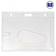 Porte-badge rigide 1 carte dépoli IDS63 – Horizontal (x100)