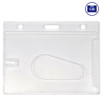 Porte-badge rigide 1 carte dépoli IDS63 – Horizontal (x100)