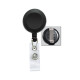 Zip Enrouleur plastique rond  noir avec attache badge