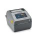 Zebra ZD621d, 8 pts/mm (203 dpi), écran (couleur), RTC, USB, USB Host, RS232, BT, Ethernet, WiFi, en kit (USB), gris