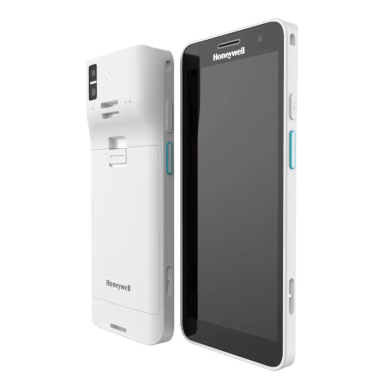 Honeywell CT37, 2D, HD, capacitif projeté, échangeable à chaud, PTT, USB-C, BT (BLE), 5G, NFC, Android, GMS, blanc