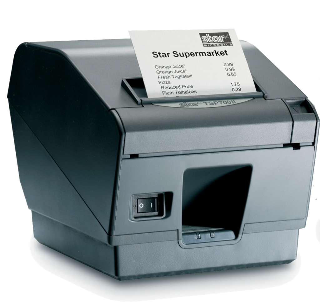 Star TSP743II, HI X, 8 pts/mm (203 dpi), massicot, USB, gris