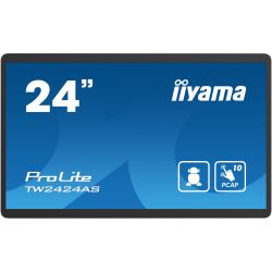 iiyama ProLite TW2424AS-B1, capacitif projeté, 10 pts, Full HD, USB, USB-C, Ethernet, Android, noir