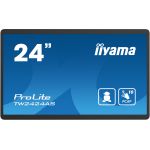 iiyama ProLite TW2424AS-B1, capacitif projeté, 10 pts, Full HD, USB, USB-C, Ethernet, Android, noir