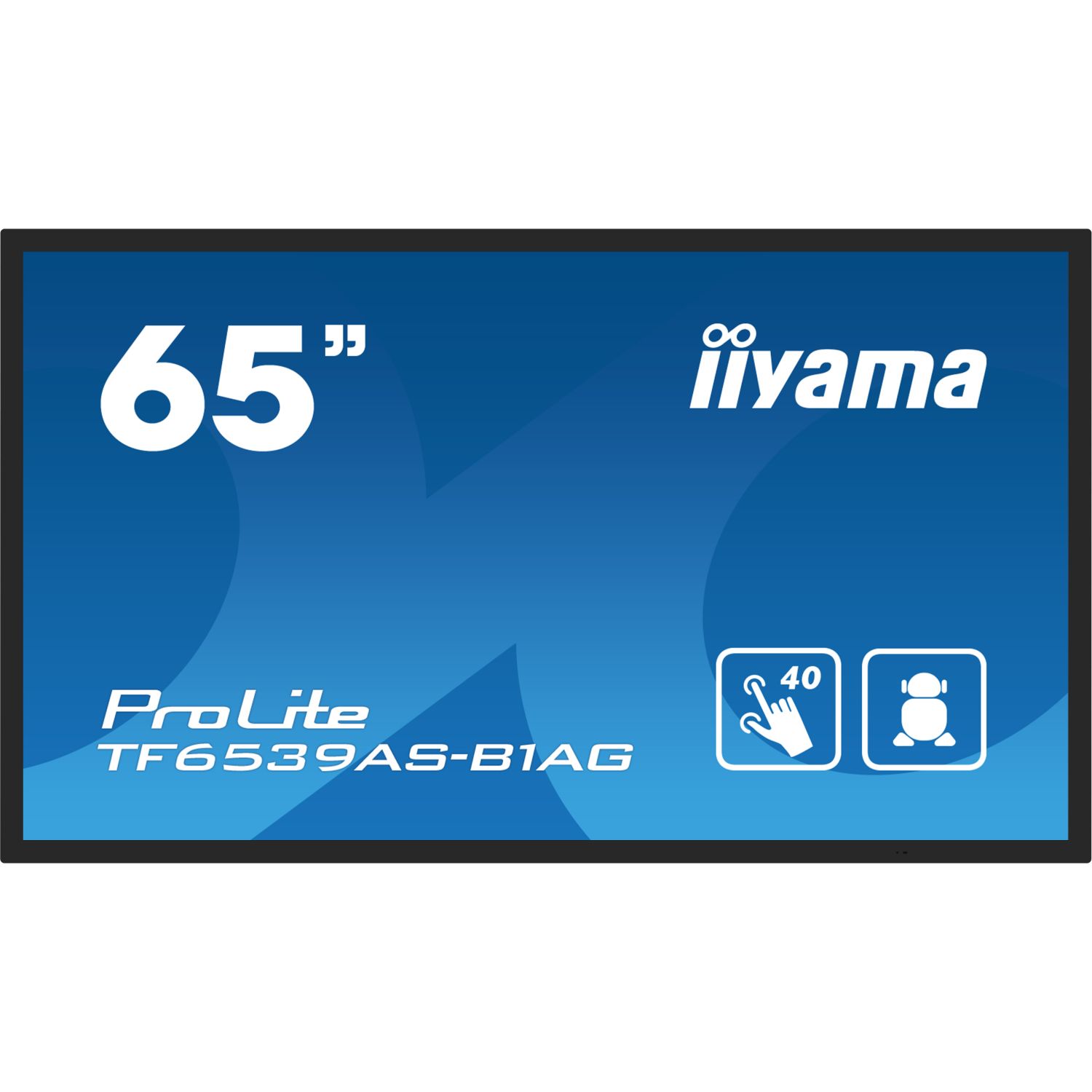 iiyama ProLite TF6539AS-B1AG, 24/7, 164cm (64,6''), capacitif projeté, 4K, USB, RS232, Ethernet, Android, en kit (USB)
