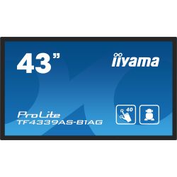 iiyama ProLite TF4339ASB1AG, 24/7, capacitif projeté, 4K, USB, RS232, Ethernet, Android, en kit (USB), noir