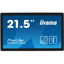 iiyama ProLite OTF2216MC-B1, 55,9 cm (22''), capacitif projeté, 10 pts, Full HD, Ethernet, en kit (USB), noir