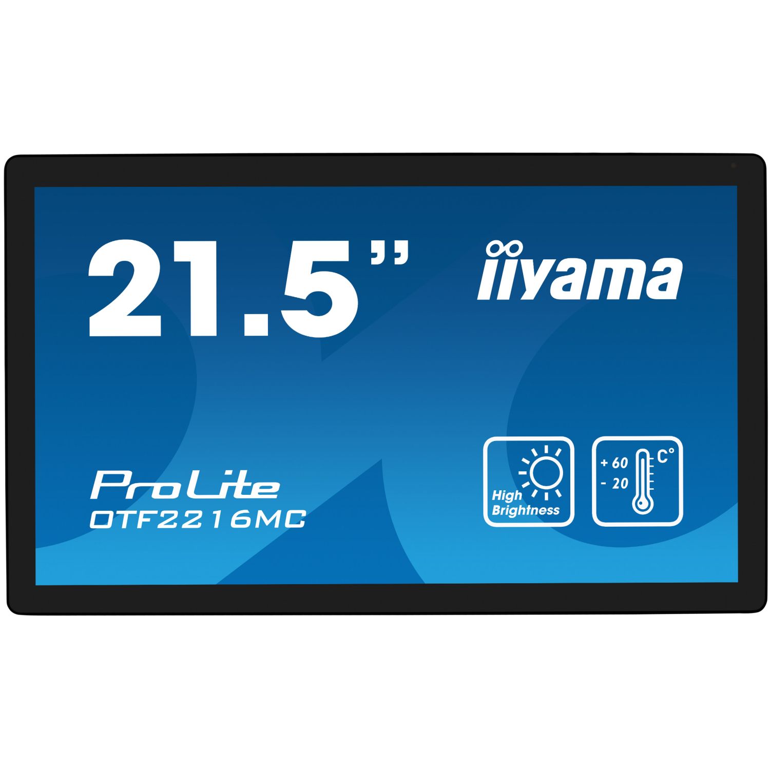 iiyama ProLite OTF2216MC-B1, 55,9 cm (22''), capacitif projeté, 10 pts, Full HD, Ethernet, en kit (USB), noir