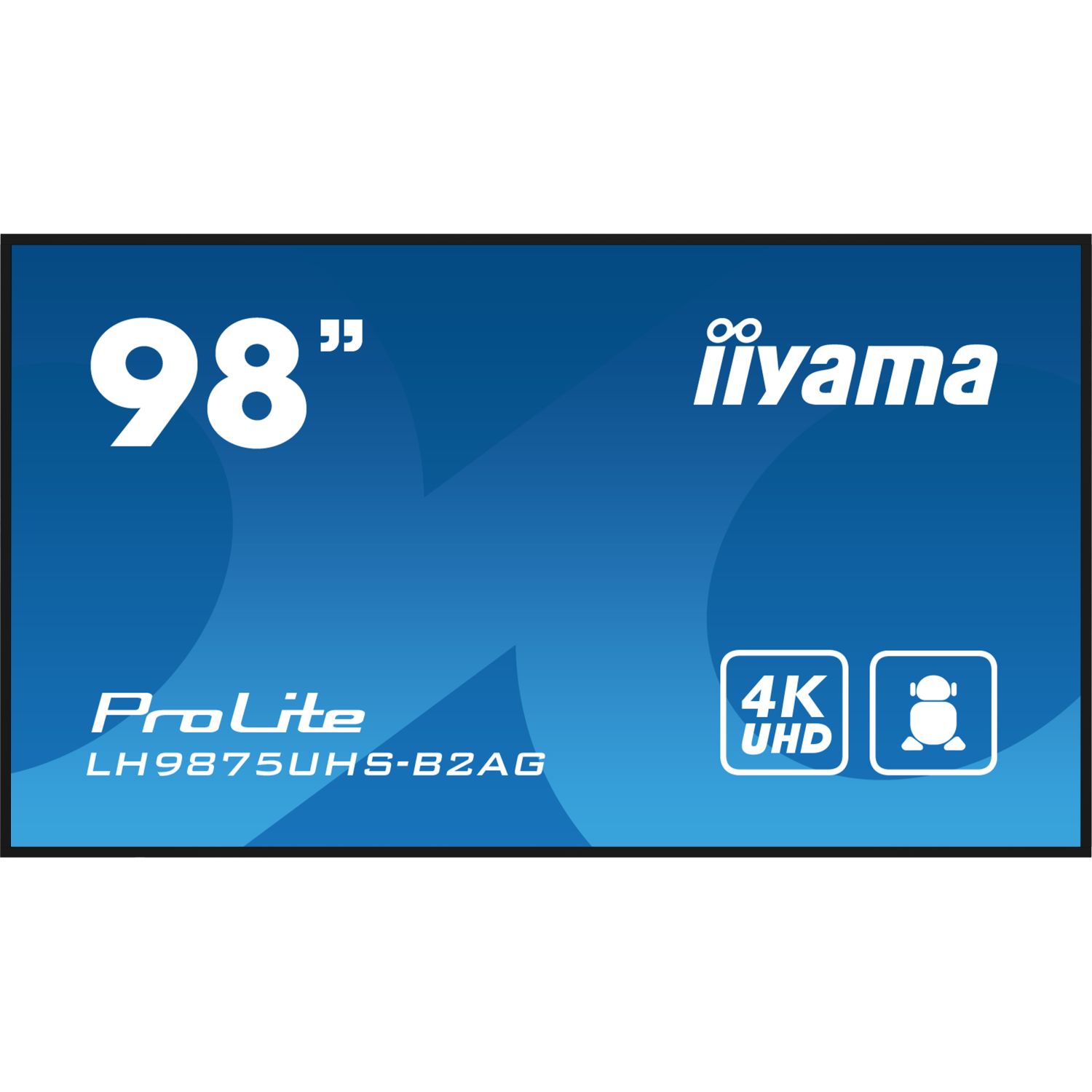 iiyama ProLite LH9875UHS-B2AG, 247.7 cm (98''), 4K, USB, RS232, Ethernet, en kit (RS232), noir