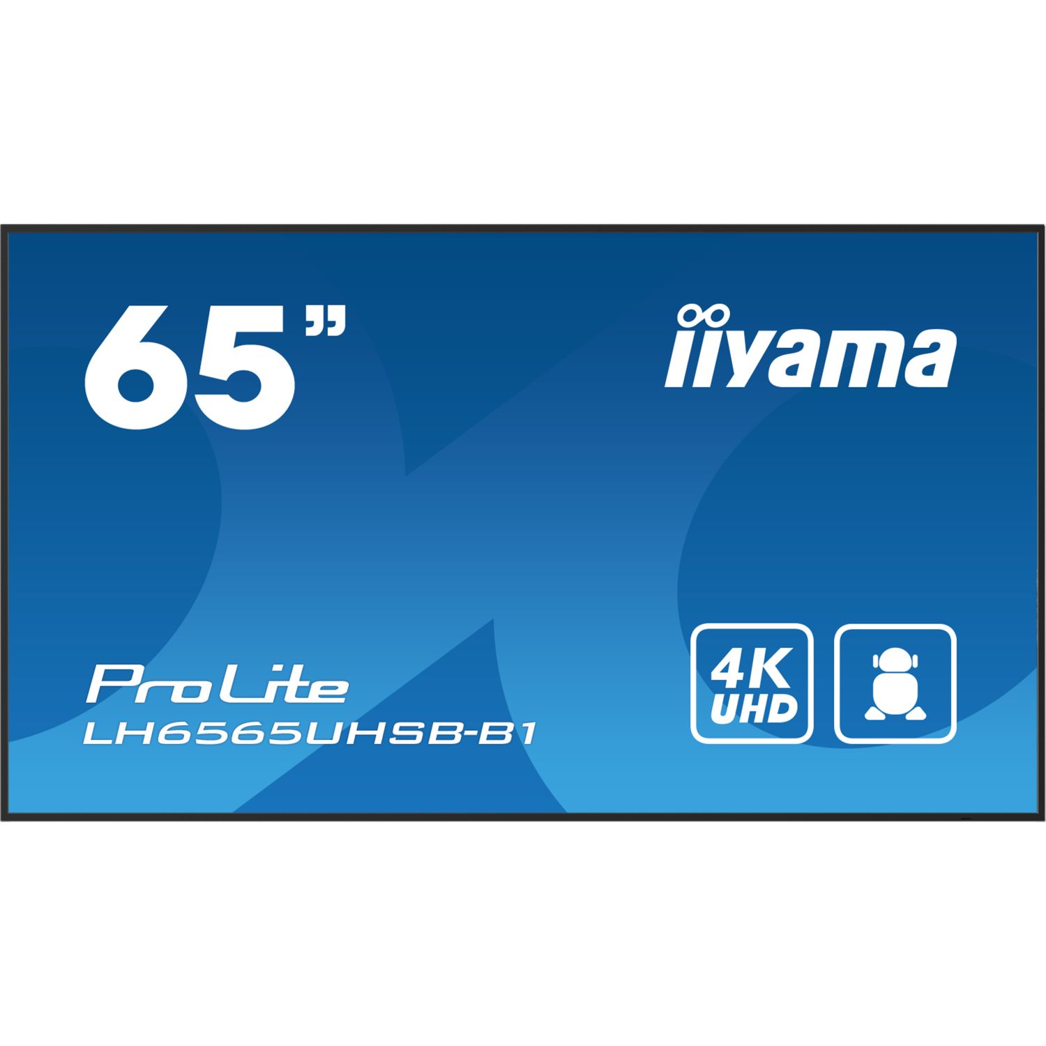 iiyama ProLite LH6565UHSB-B1, 164cm (64,6''), 4K, USB, RS232, Ethernet, WiFi, Android, en kit (RS232), noir