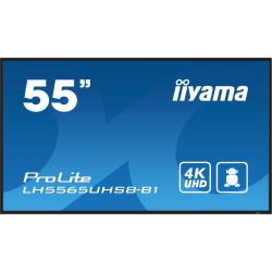 iiyama ProLite LH5565UHSB-B1, 138,6 cm (54,6''), 4K, USB, RS232, Ethernet, WiFi, Android, en kit (RS232), noir