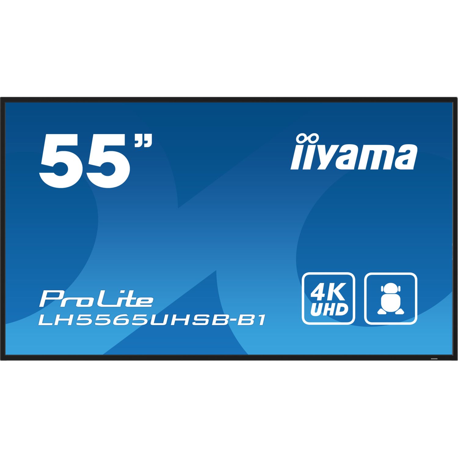 iiyama ProLite LH5565UHSB-B1, 138,6 cm (54,6''), 4K, USB, RS232, Ethernet, WiFi, Android, en kit (RS232), noir
