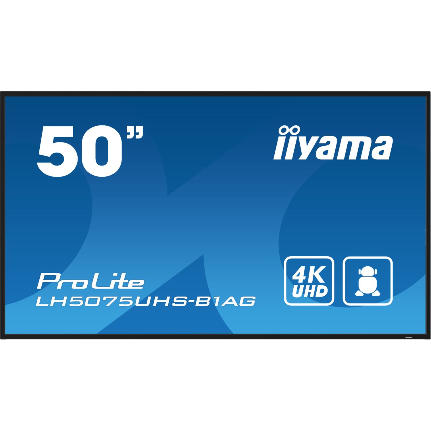 iiyama ProLite LH5075UHS-B1AG, 125,7 cm (49,5''), 4K, USB, RS232, Ethernet, WiFi, Android, en kit (RS232), noir
