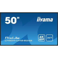 iiyama ProLite LH5041UHS-B2AG, 24/7, 4K, USB, RS232, Ethernet, en kit (RS232), noir