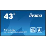 iiyama ProLite LH4365UHSB-B1, 4K, USB, RS232, Ethernet, WiFi, Android, en kit (RS232), noir