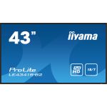 iiyama ProLite LE4341S-B2, Full HD, USB, RS232, Ethernet, en kit (RS232), noir