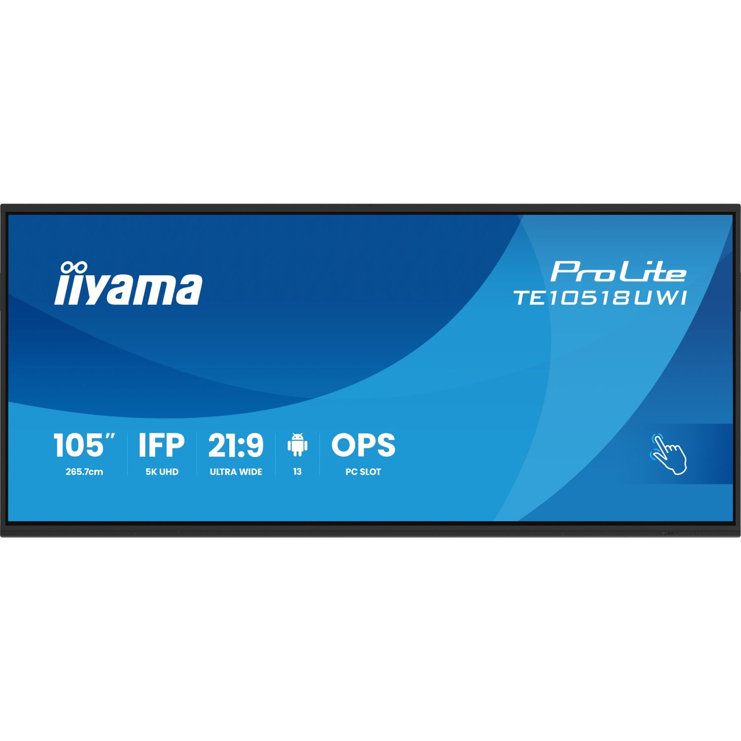 iiyama ProLite IDS, infrarouge, 5K, USB-C, Ethernet, en kit (USB), noir