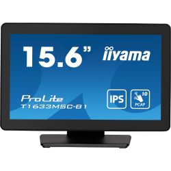 iiyama ProLite T16XX, 39,6 cm (15,6''), capacitif projeté, 10 pts, Full HD, USB, en kit (USB), noir