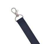 Cordon tour de cou sécurisé 20 mm aspect satiné avec crochet métal