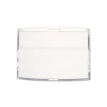 Porte-badge à fermeture clipsable dorsale horizontal