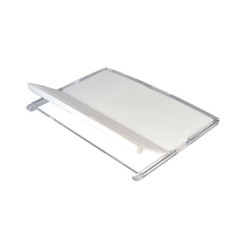 Porte-badge à fermeture clipsable dorsale horizontal montrant l'ouverture