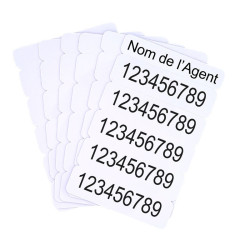 Carte blanche PVC Sécable 15 mm numéro RIO