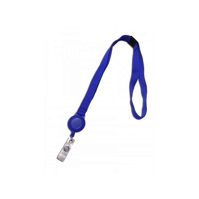 Cordon avec enrouleur bleu