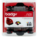 Kit 1 ruban YMCKO 100 faces + 1 kit de nettoyage EVOLIS Badgy