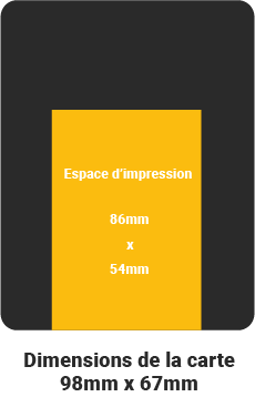 Espaces et dimensions impression badge événement imprimante ECP-CR100
