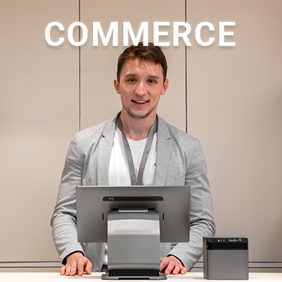 utilisation du terminal tactil SUNMI T3 PRO SERIES dans un magasin