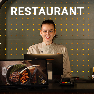 utilisation du terminal tactil SUNMI T3 PRO SERIES dans un restaurant