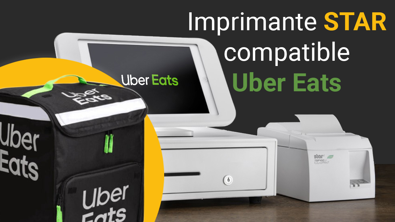 Imprimante thermique de reçus Star TSP 143IIIBI | Compatible uber eats