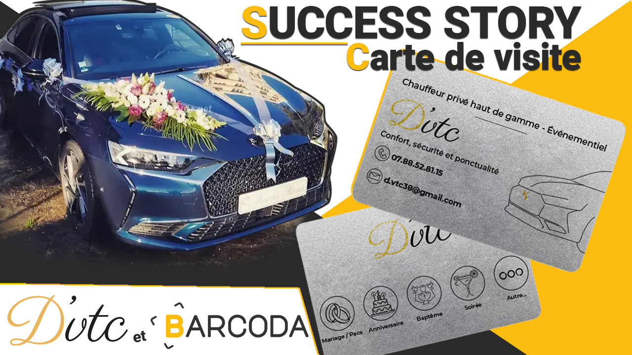 Success story BARCODA et D'vtc | Cartes de visites d'une qualité supérieure