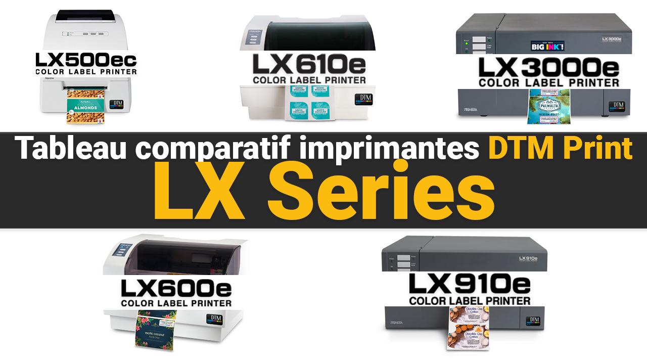 Comparaison des imprimantes étiquettes couleur | DTM Primera LX-series