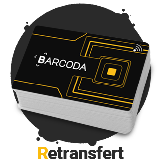 Exemple carte BARCODA impression retransfert