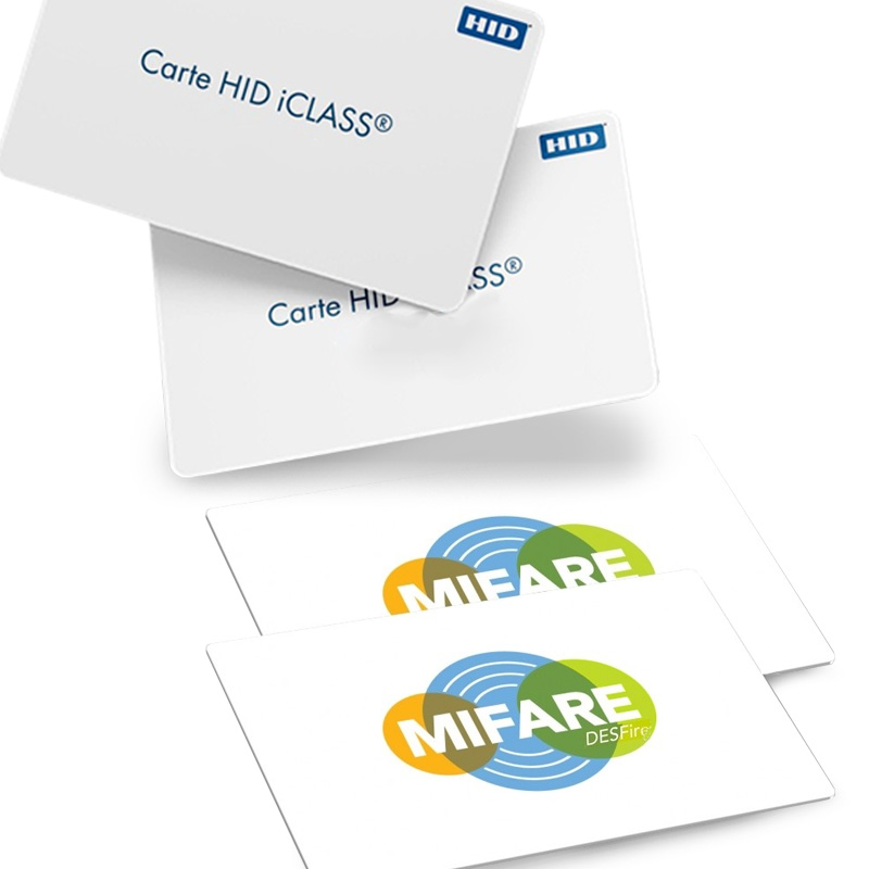 Carte inviolable MIFARE DESFire et HID IClass