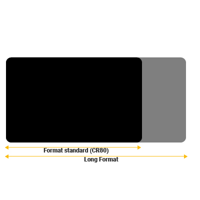illustration etiquettes de prix noir mat grand format et format standard CR80