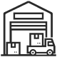 icone entrepôt et distribution