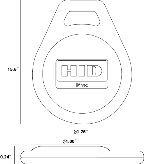 schéma porte-clés RFID HID Proxkey III
